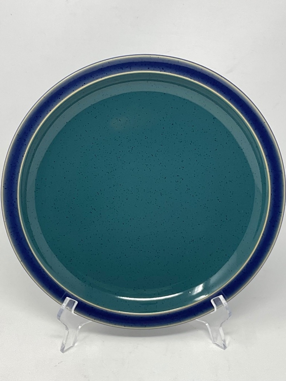 Denby Harlequin Stoneware Blue Green Dinner Plate (14 available $30 EACH)